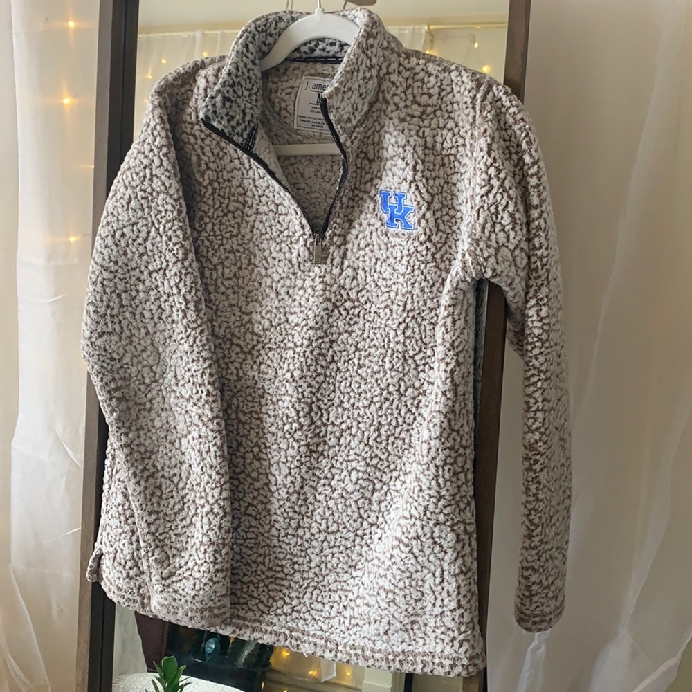 womens medium uky sherpa quarter zip